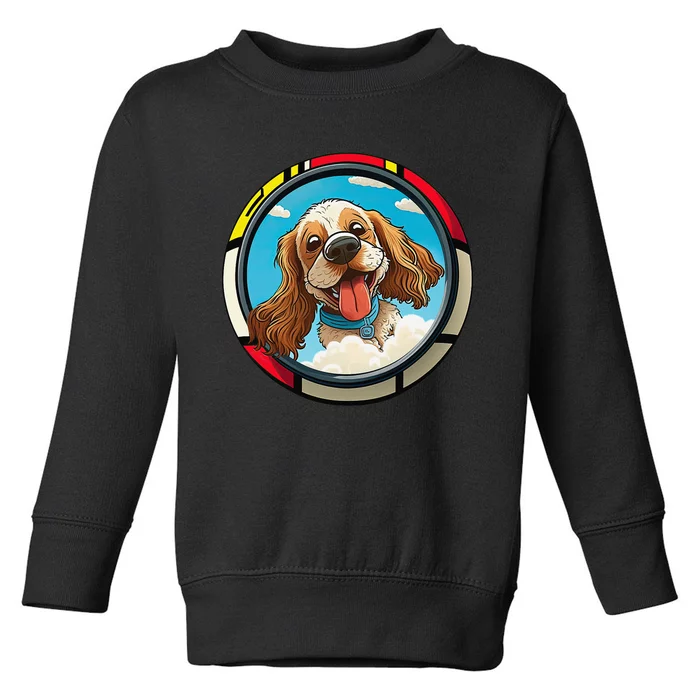 Cocker Spaniel Owner Cartoon of a Cocker Spaniel Toddler Sweatshirt