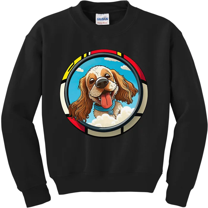 Cocker Spaniel Owner Cartoon of a Cocker Spaniel Kids Sweatshirt