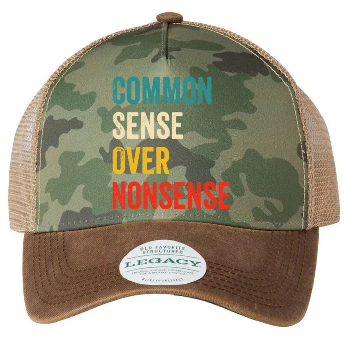 Common Sense Over Nonsense Trump 2024 Legacy Tie Dye Trucker Hat