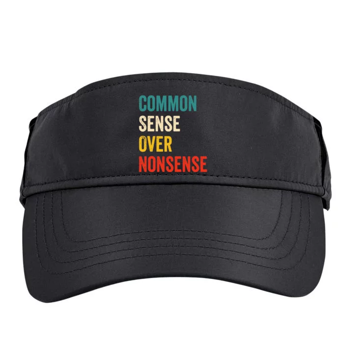 Common Sense Over Nonsense Trump 2024 Adult Drive Performance Visor