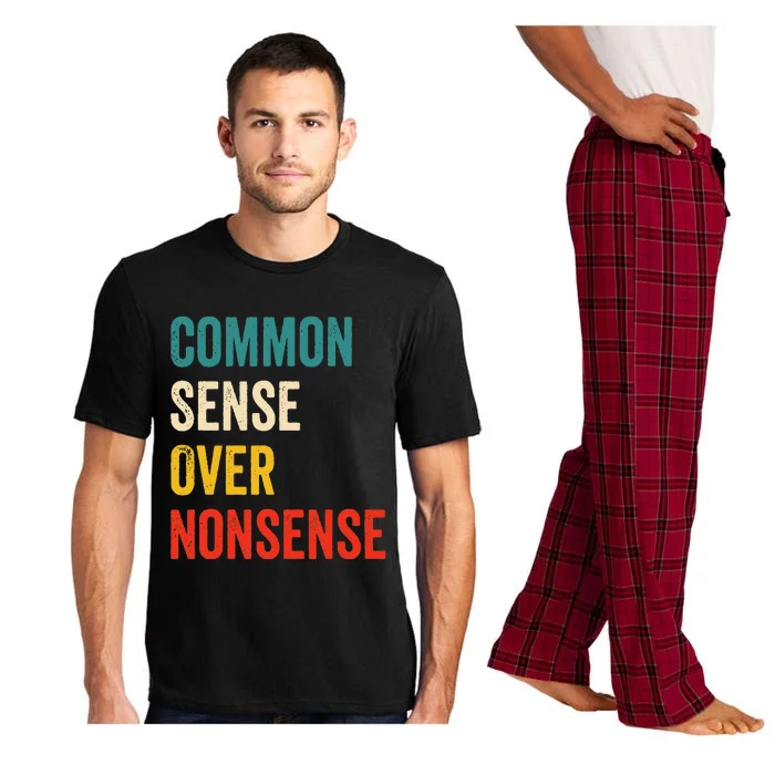 Common Sense Over Nonsense Trump 2024 Pajama Set