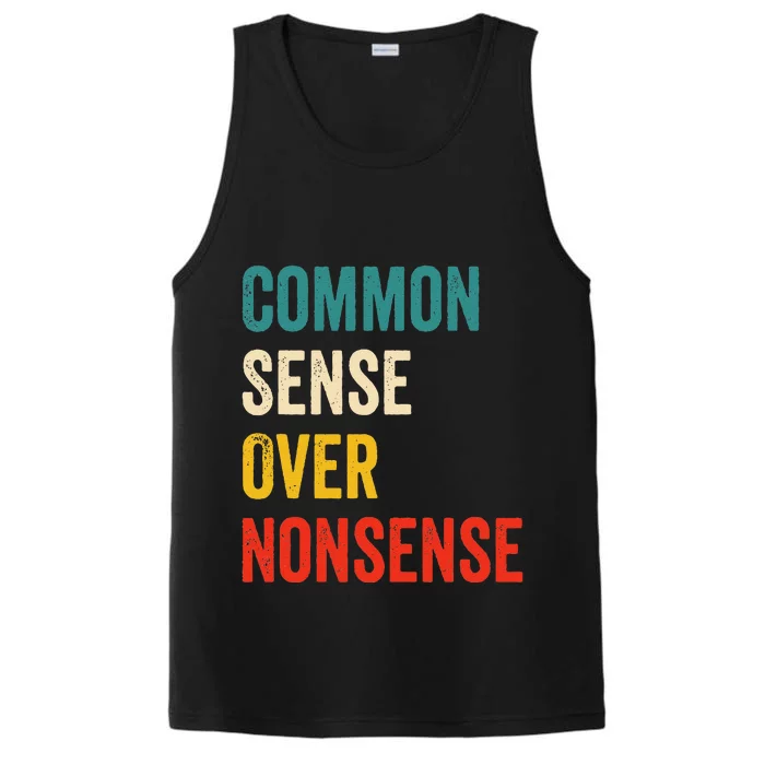 Common Sense Over Nonsense Trump 2024 Performance Tank