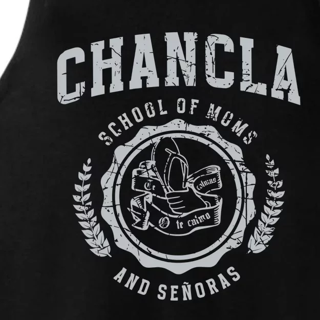 Chancla School Of Moms And Senoras Ladies Tri-Blend Wicking Tank