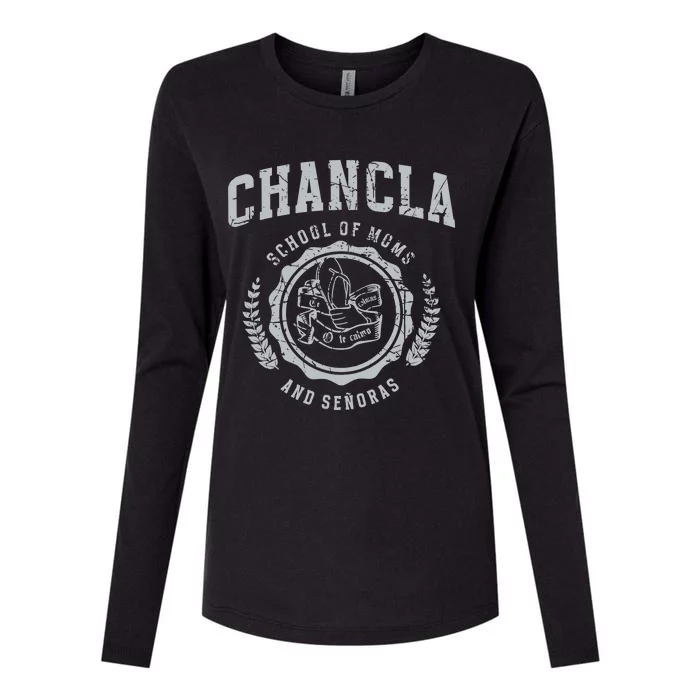 Chancla School Of Moms And Senoras Womens Cotton Relaxed Long Sleeve T-Shirt