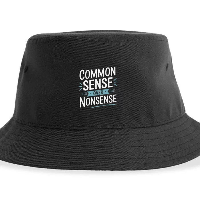 Common Sense Over Nonsense Sustainable Bucket Hat