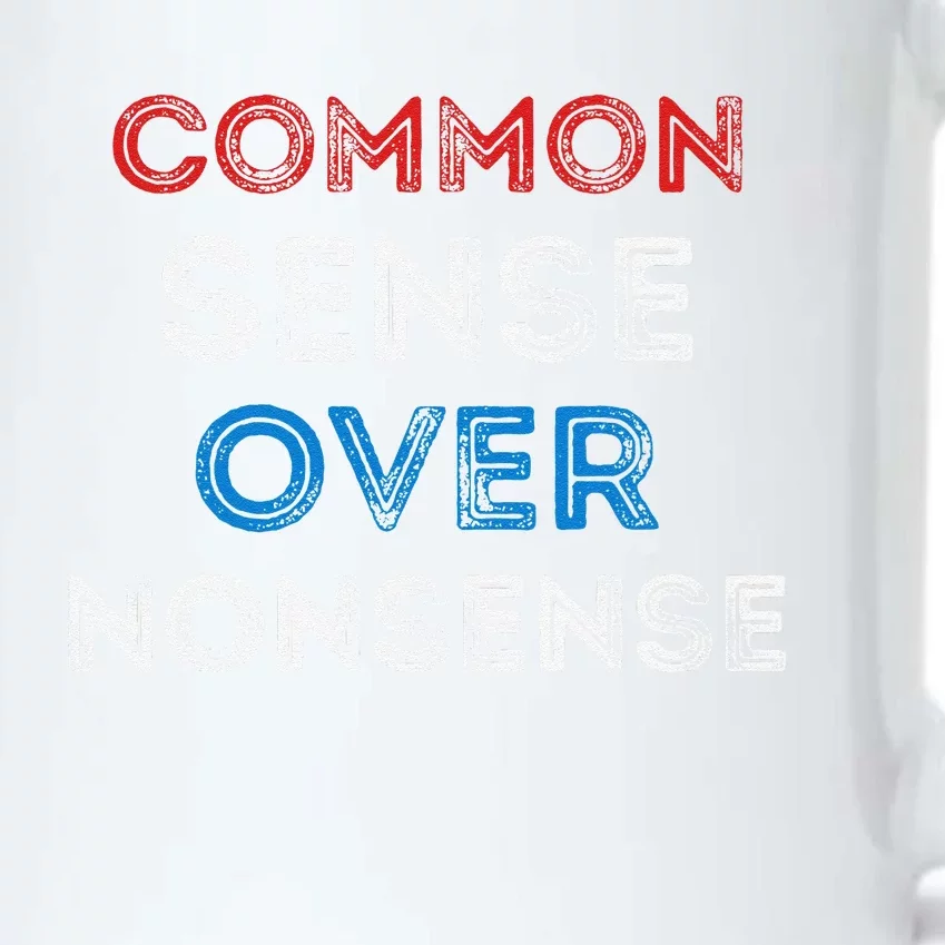 Common Sense Over Nonsense Black Color Changing Mug