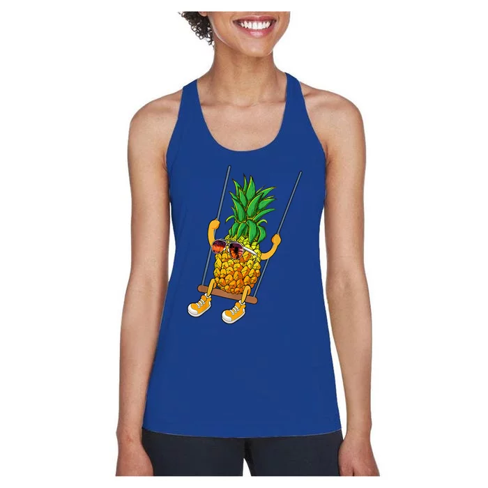 Cute Swinging Pineapple Swinger Women's Racerback Tank