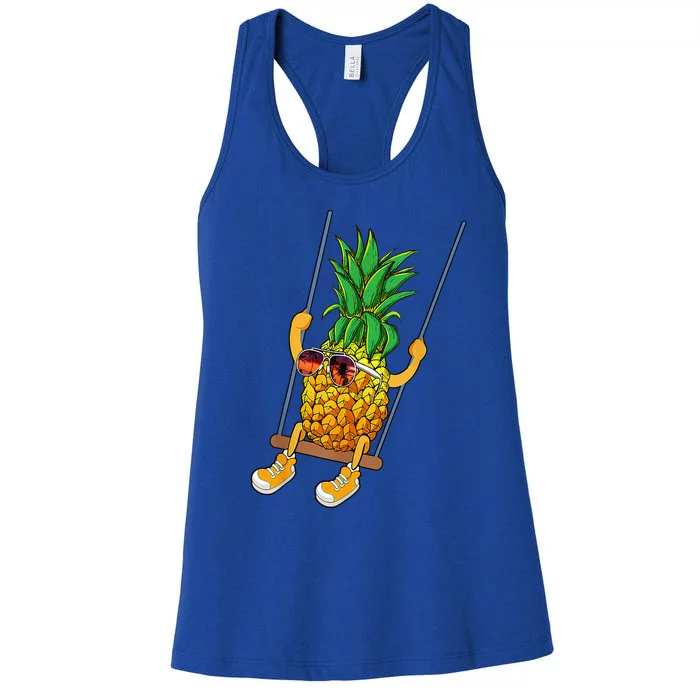 Cute Swinging Pineapple Swinger Women's Racerback Tank