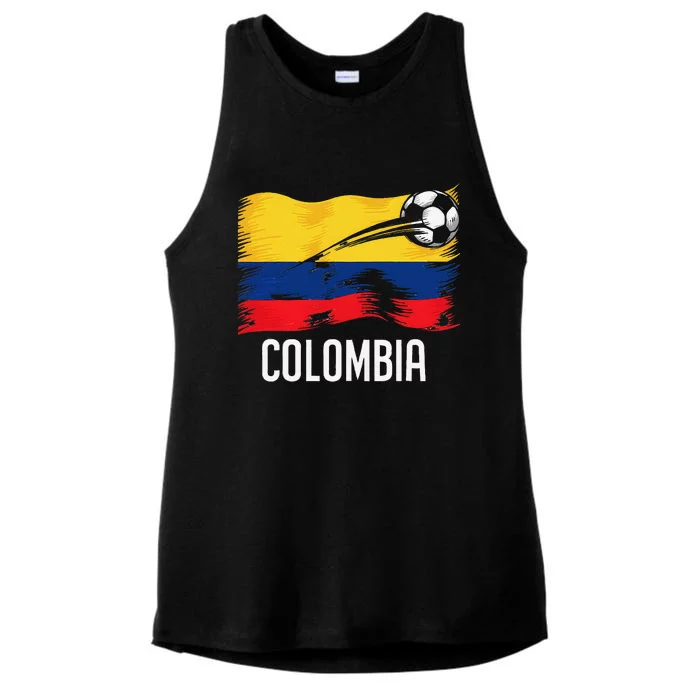 Colombian Souvenirs Products Flag Roots Colombia Ladies Tri-Blend Wicking Tank