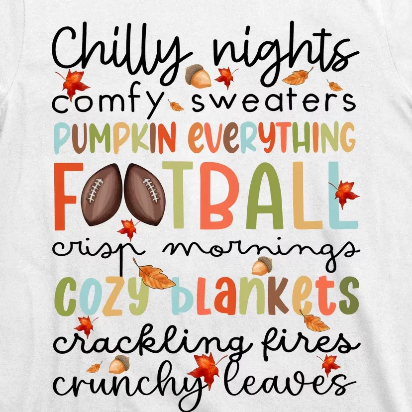 Comfy Sweaters Pumpkin Everything Football Crisp Morning T-Shirt