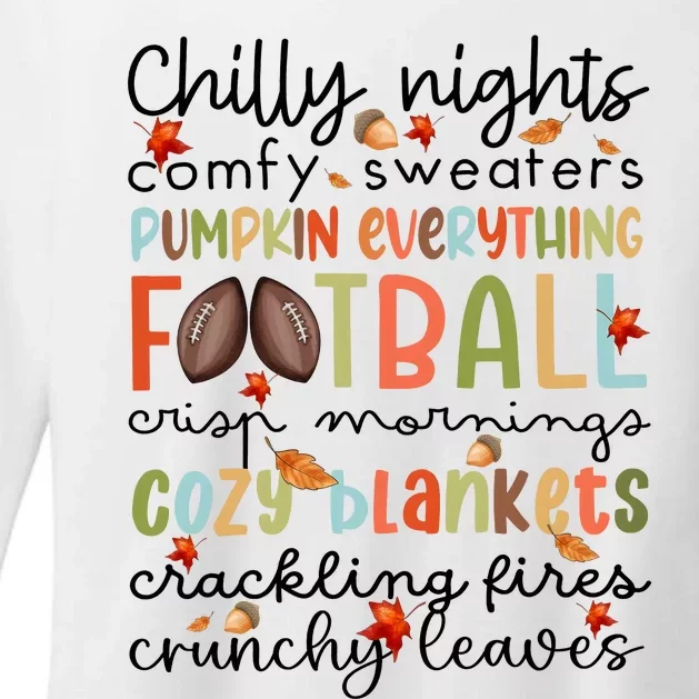 Comfy Sweaters Pumpkin Everything Football Crisp Morning Womens CVC Long Sleeve Shirt