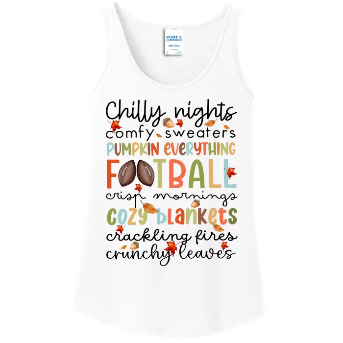 Comfy Sweaters Pumpkin Everything Football Crisp Morning Ladies Essential Tank