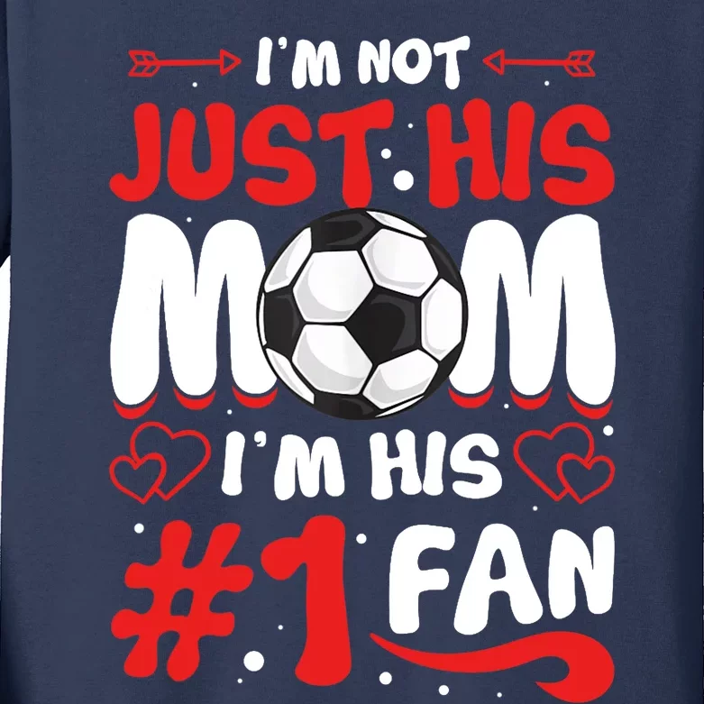 Cute Soccer Player Mom Funny Mother's Day Sport Fan Mom Tank Top Kids Long Sleeve Shirt