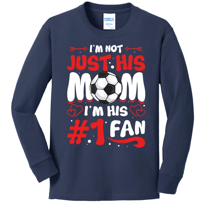 Cute Soccer Player Mom Funny Mother's Day Sport Fan Mom Tank Top Kids Long Sleeve Shirt