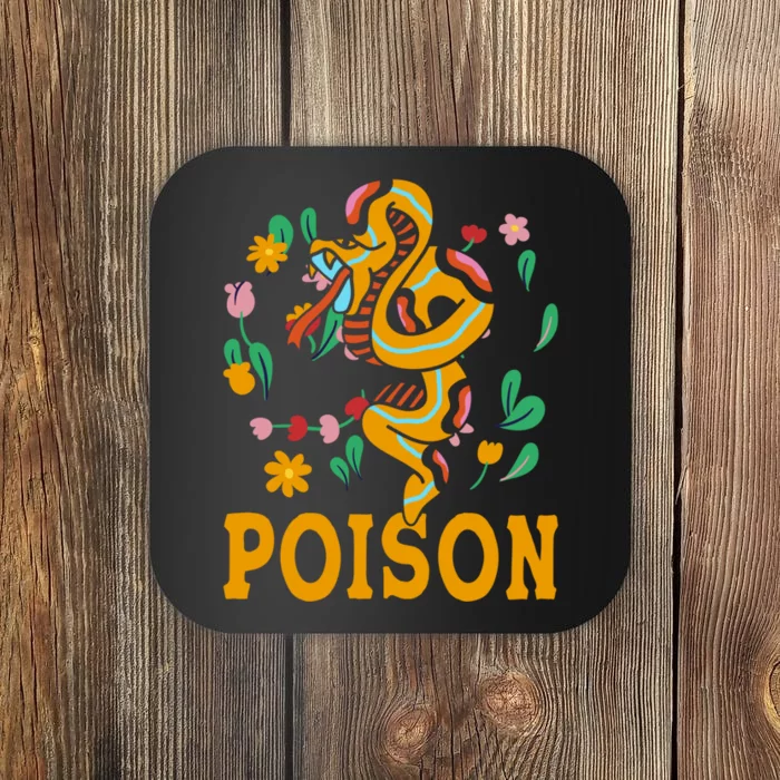 Cobra Snake Poisonous Serpents Lover Snake Handler Coaster