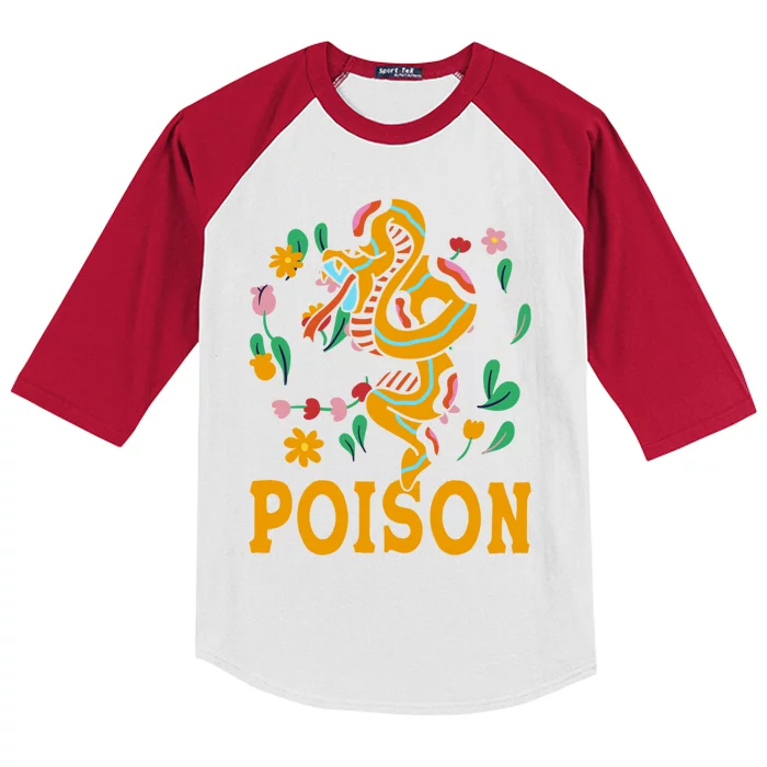 Cobra Snake Poisonous Serpents Lover Snake Handler Kids Colorblock Raglan Jersey