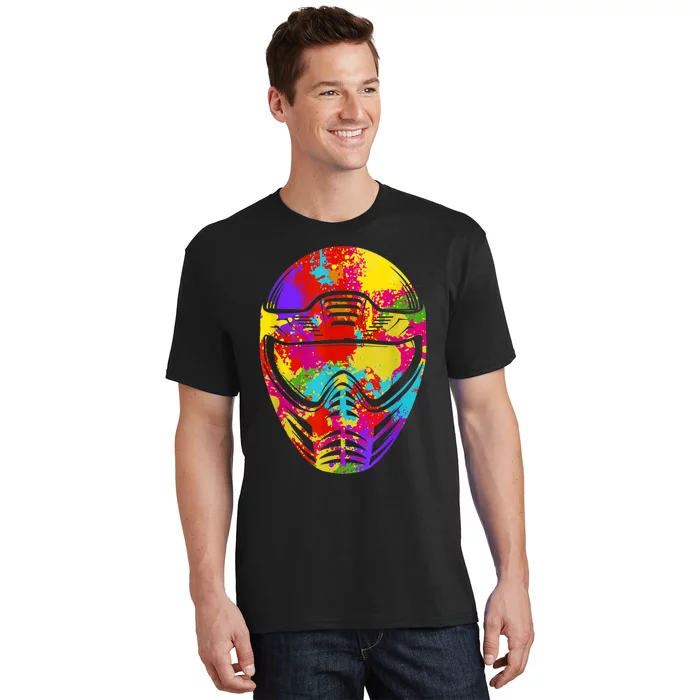 Color Splash Paintball Mask Paintballer Paintballing T-Shirt