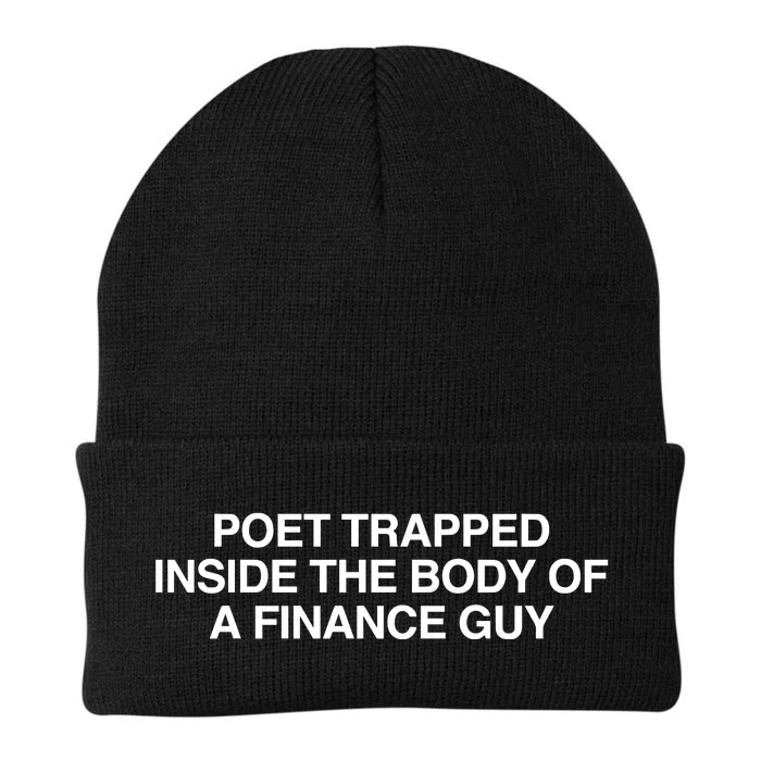 Cornelia Street Poet Trapped Inside The Body Of A Finance Guy Knit Cap Winter Beanie