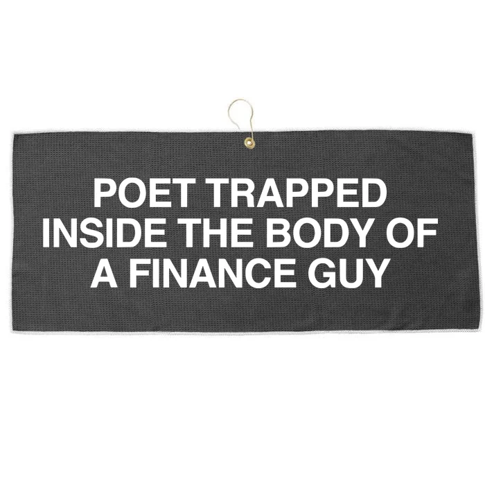 Cornelia Street Poet Trapped Inside The Body Of A Finance Guy Large Microfiber Waffle Golf Towel