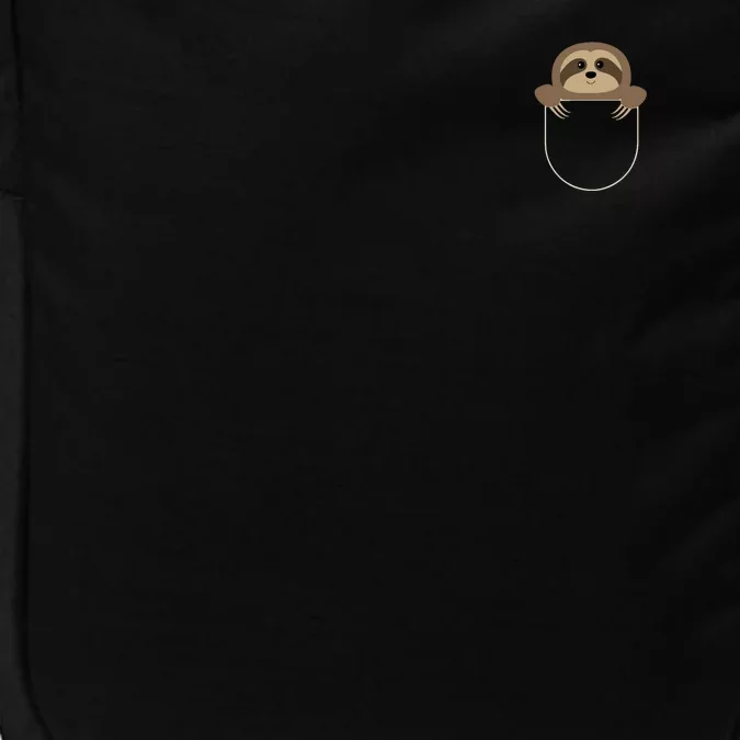 Chillin Sloth Pocket Shirts, Funny Sloth In Your Pocket Tee Impact Tech Backpack