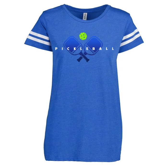 Cool Stylized Pickleball With Paddles And Ball Pickleball Enza Ladies Jersey Football T-Shirt