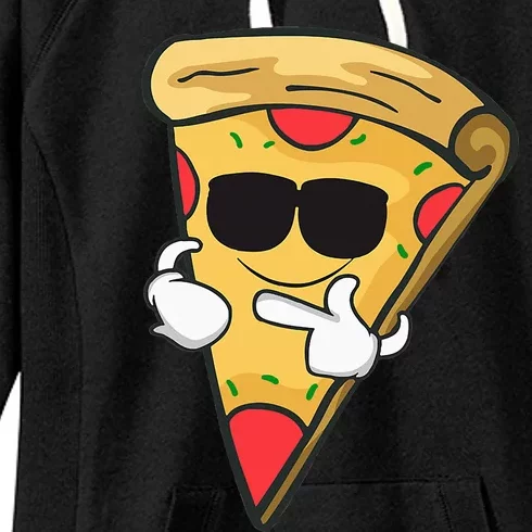 Cool Sunglasses Pizza Women's Fleece Hoodie