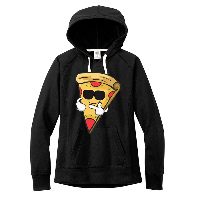 Cool Sunglasses Pizza Women's Fleece Hoodie