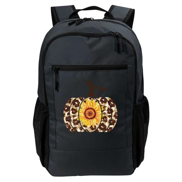 Cheetah Sunflower Pumpkin Daily Commute Backpack