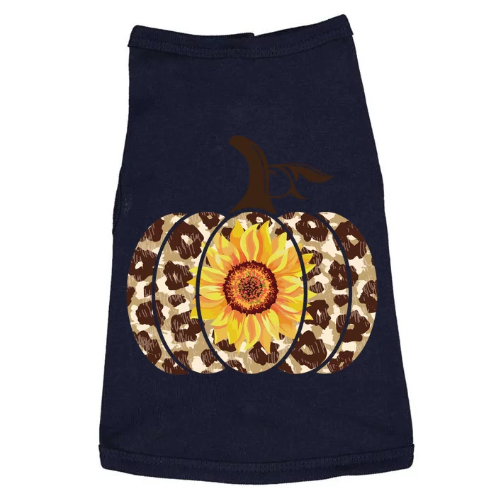 Cheetah Sunflower Pumpkin Doggie Tank