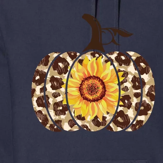 Cheetah Sunflower Pumpkin Premium Hoodie