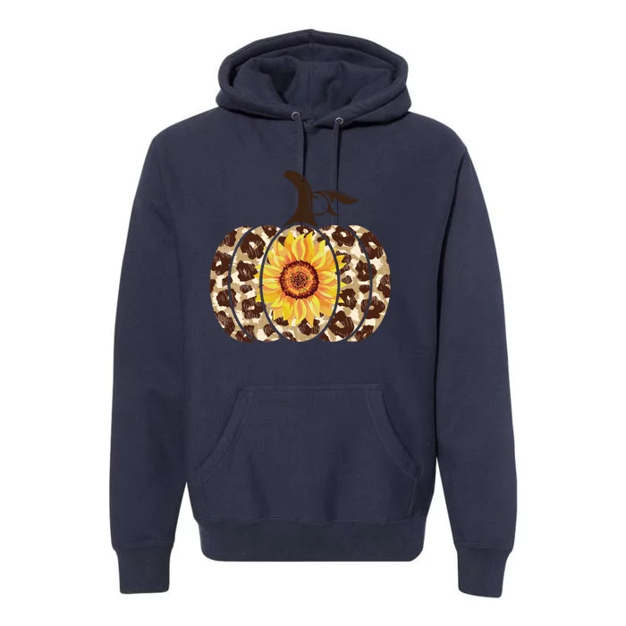 Cheetah Sunflower Pumpkin Premium Hoodie