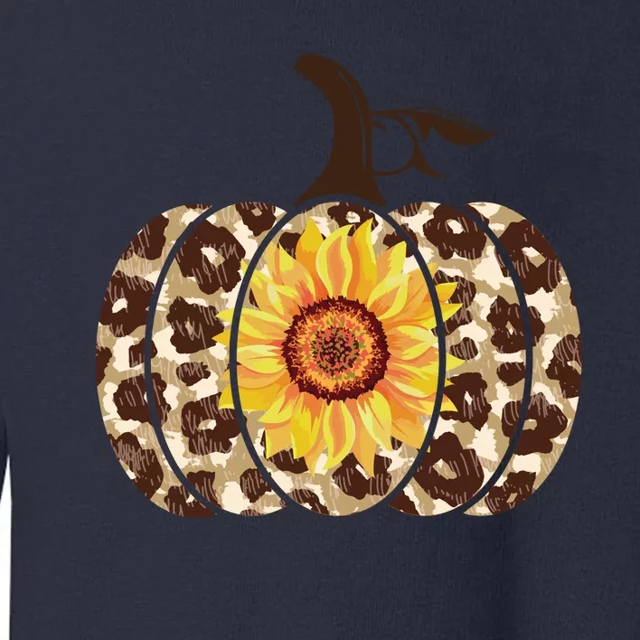 Cheetah Sunflower Pumpkin Toddler Sweatshirt