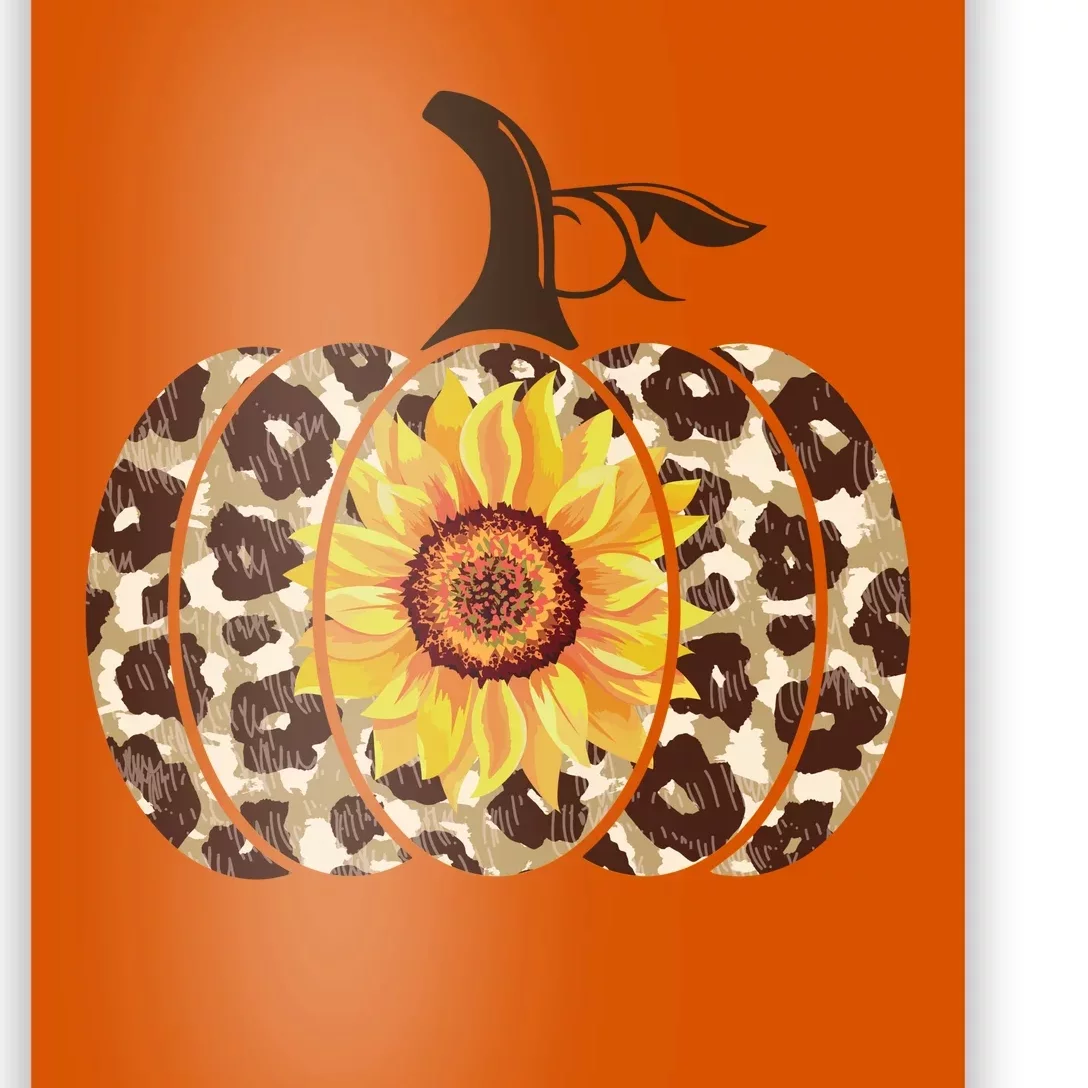 Cheetah Sunflower Pumpkin Poster