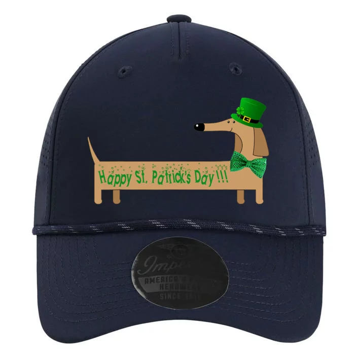 Cute Saint Patrick's Dachshund Doxie Wiener Dog Lover Performance The Dyno Cap