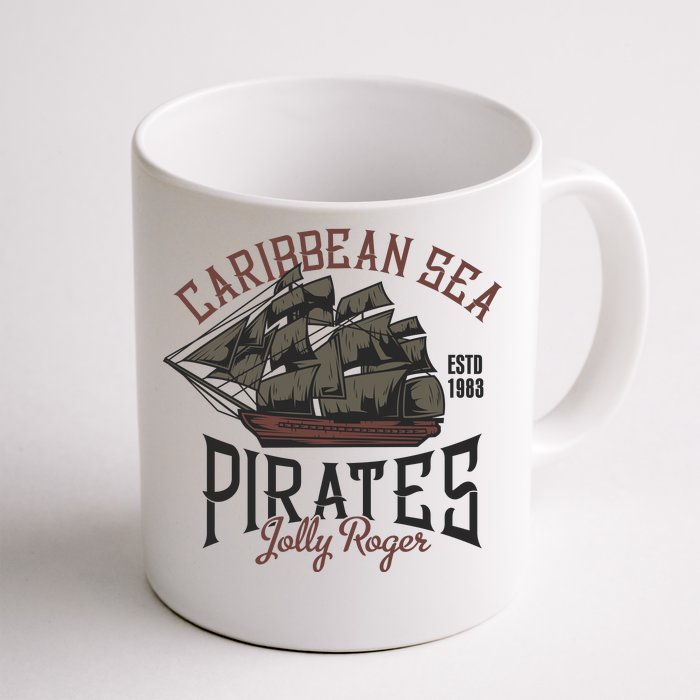 Carribbean Sea Pirates Jolly Roger Front & Back Coffee Mug