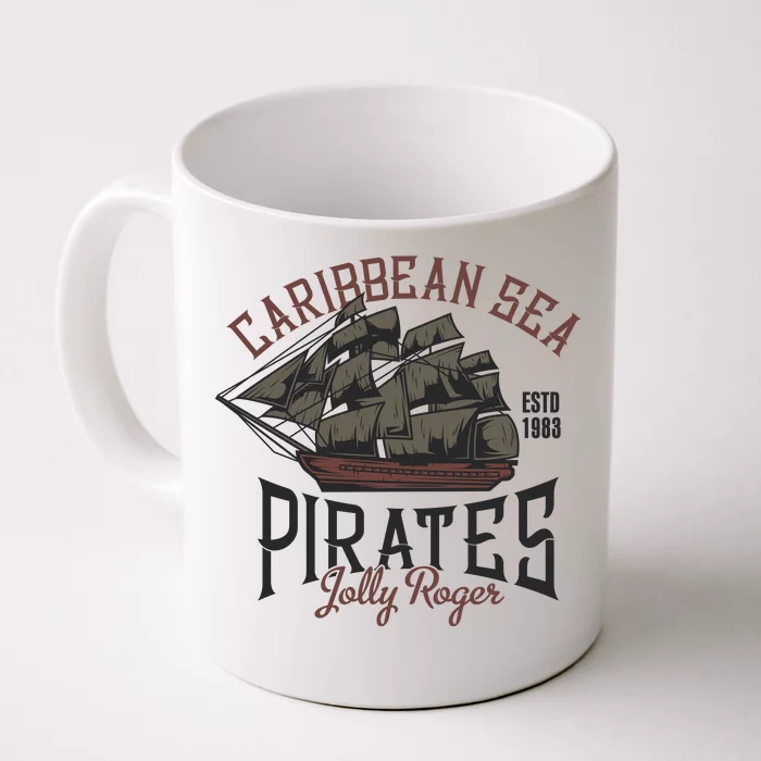 Carribbean Sea Pirates Jolly Roger Front & Back Coffee Mug