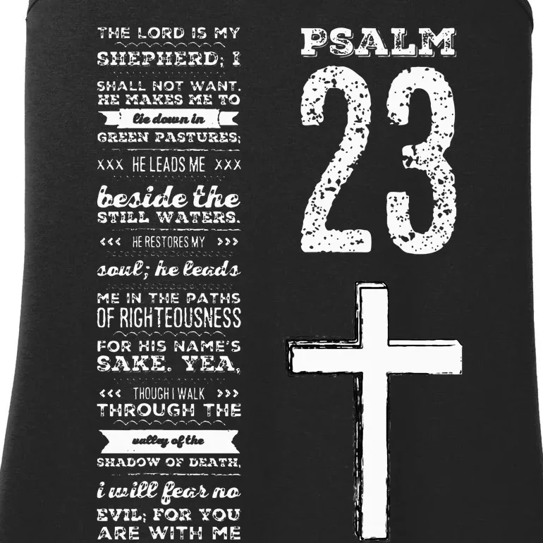 Christian Scripture Psalm 23 Y.O.U.T.H Group Pastor Faith Ladies Essential Tank