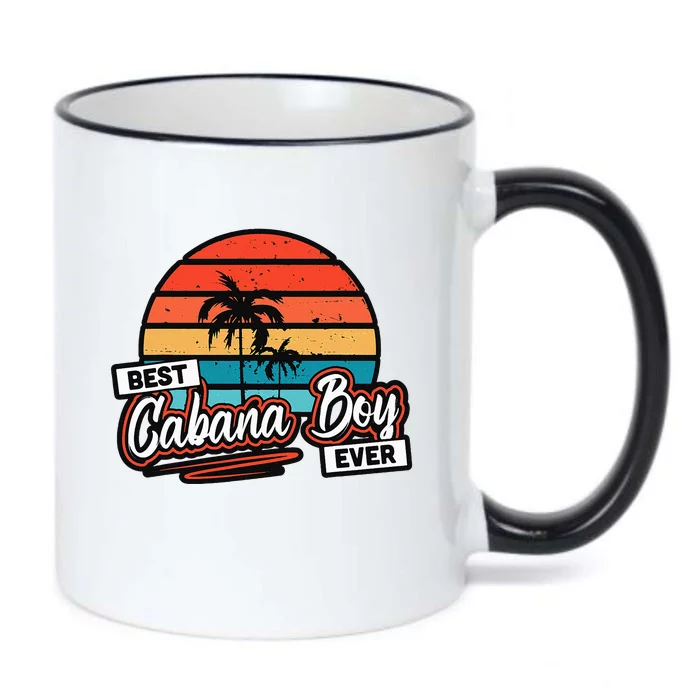 Colorful Sunset Palm Tree Best Cabana Black Color Changing Mug