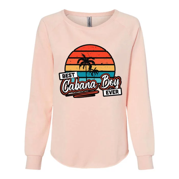 Colorful Sunset Palm Tree Best Cabana Womens California Wash Sweatshirt