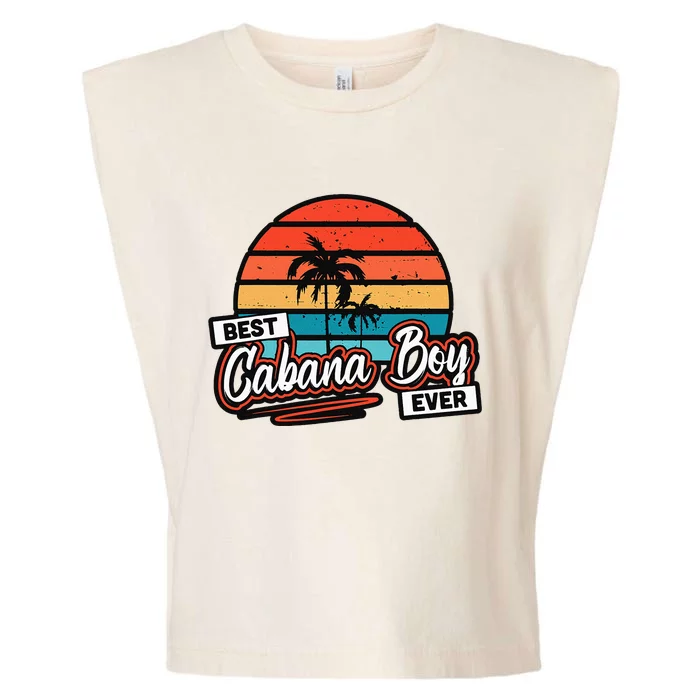 Colorful Sunset Palm Tree Best Cabana Garment-Dyed Women's Muscle Tee