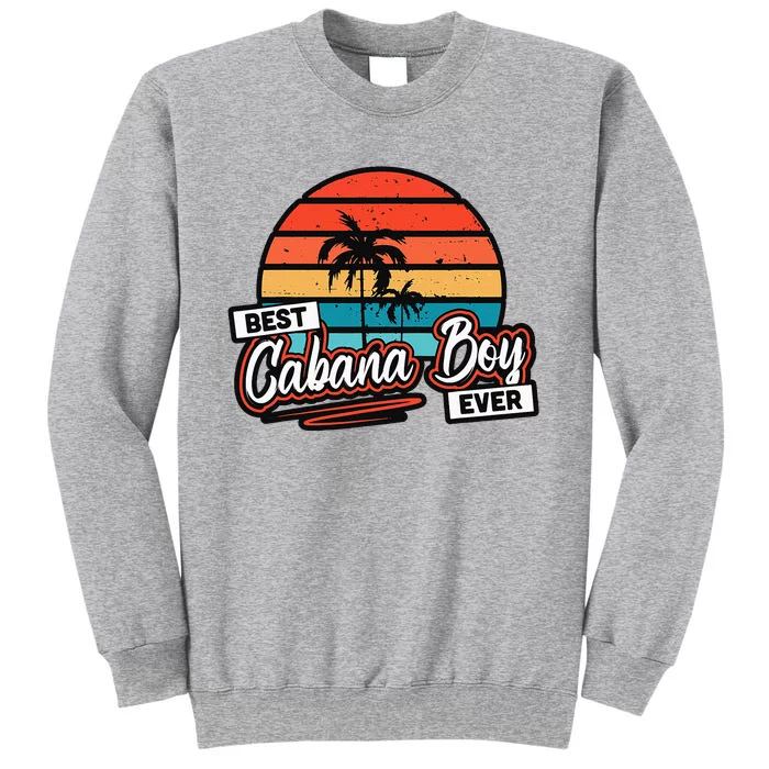 Colorful Sunset Palm Tree Best Cabana Tall Sweatshirt