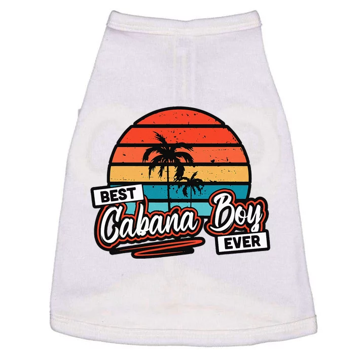 Colorful Sunset Palm Tree Best Cabana Doggie Tank