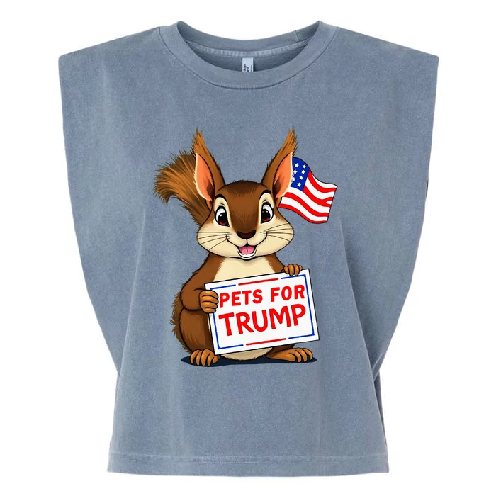 Cute Squirrel Pets For Trump Garment-Dyed Women's Muscle Tee