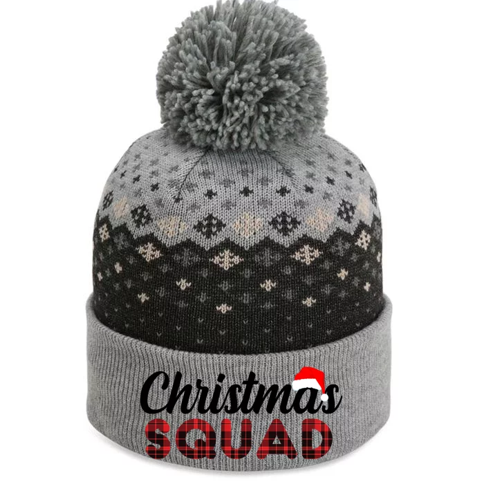 Christmas Squad Plaid Santa The Baniff Cuffed Pom Beanie