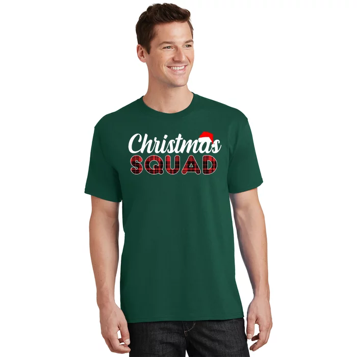 Christmas Squad Plaid Santa T-Shirt