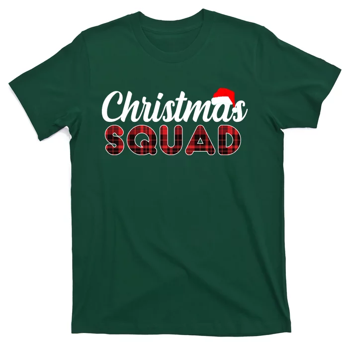 Christmas Squad Plaid Santa T-Shirt