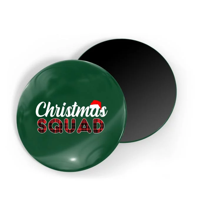 Christmas Squad Plaid Santa Magnet