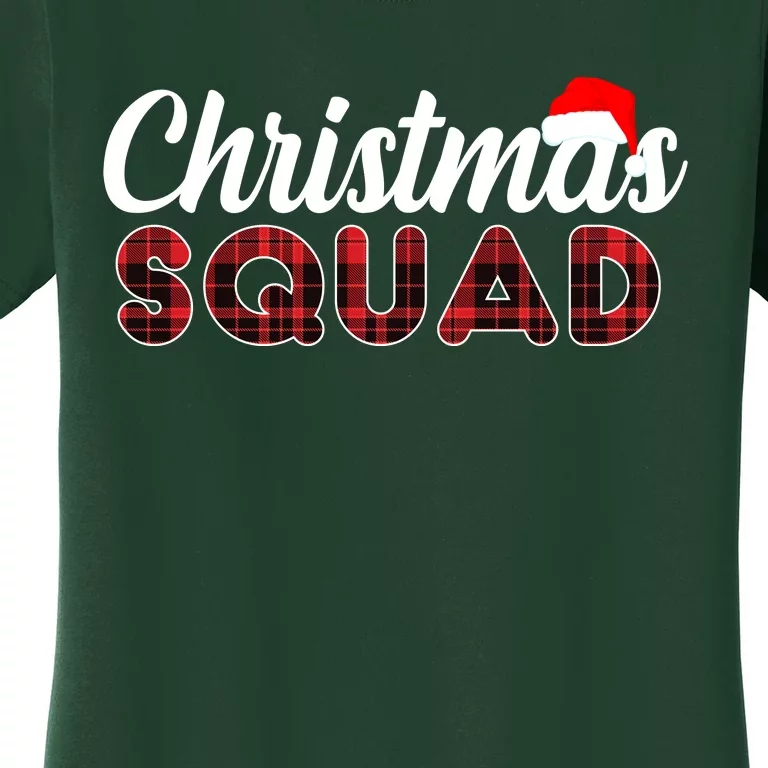 Christmas Squad Plaid Santa Women's T-Shirt