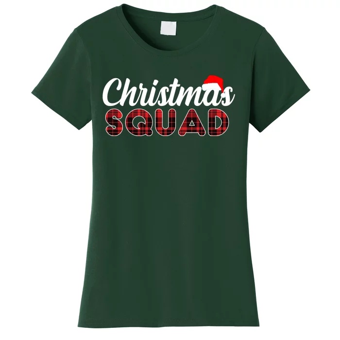 Christmas Squad Plaid Santa Women's T-Shirt