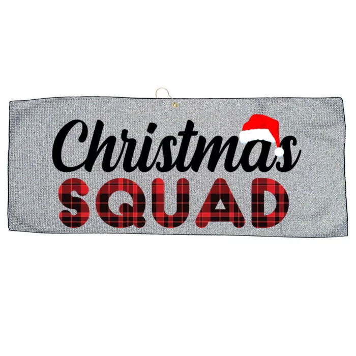 Christmas Squad Plaid Santa Large Microfiber Waffle Golf Towel